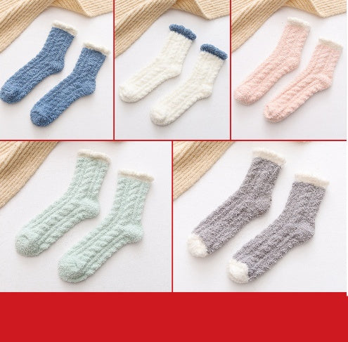 Women Fluffy Autumn Winter Warm Socks