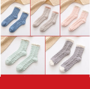 Women Fluffy Autumn Winter Warm Socks