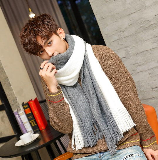 Men Match Colors Fashion Scarves