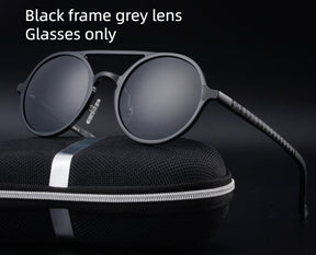 Men Retro Aluminum Round Eyewear