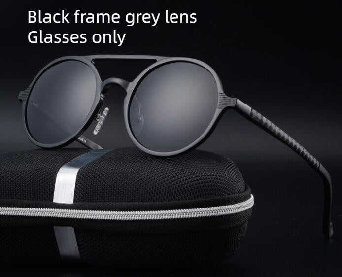 Men Retro Aluminum Round Eyewear