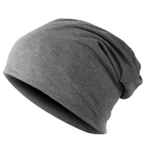 Man Solid Color Autumn Spring Beanies Hat