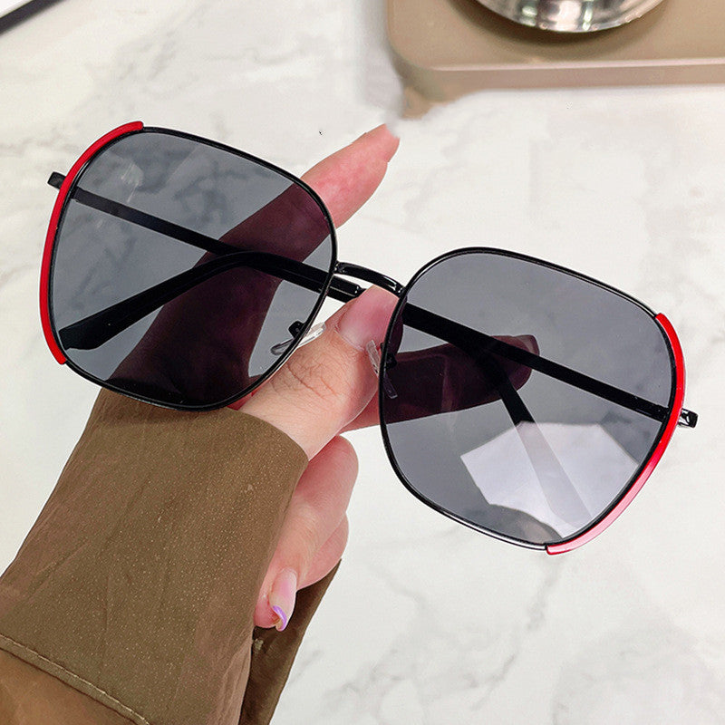 Women's Fashion  Large Face Skinny Sun Glasses