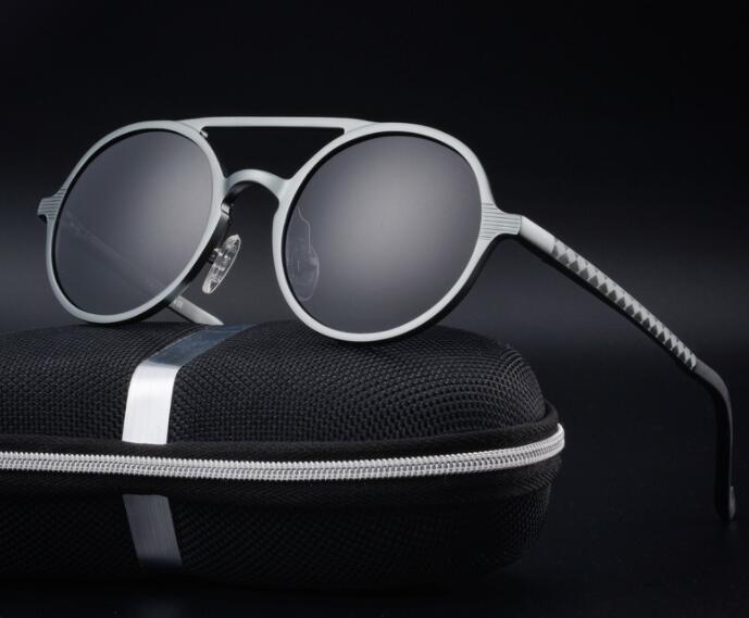 Men Retro Aluminum Round Eyewear