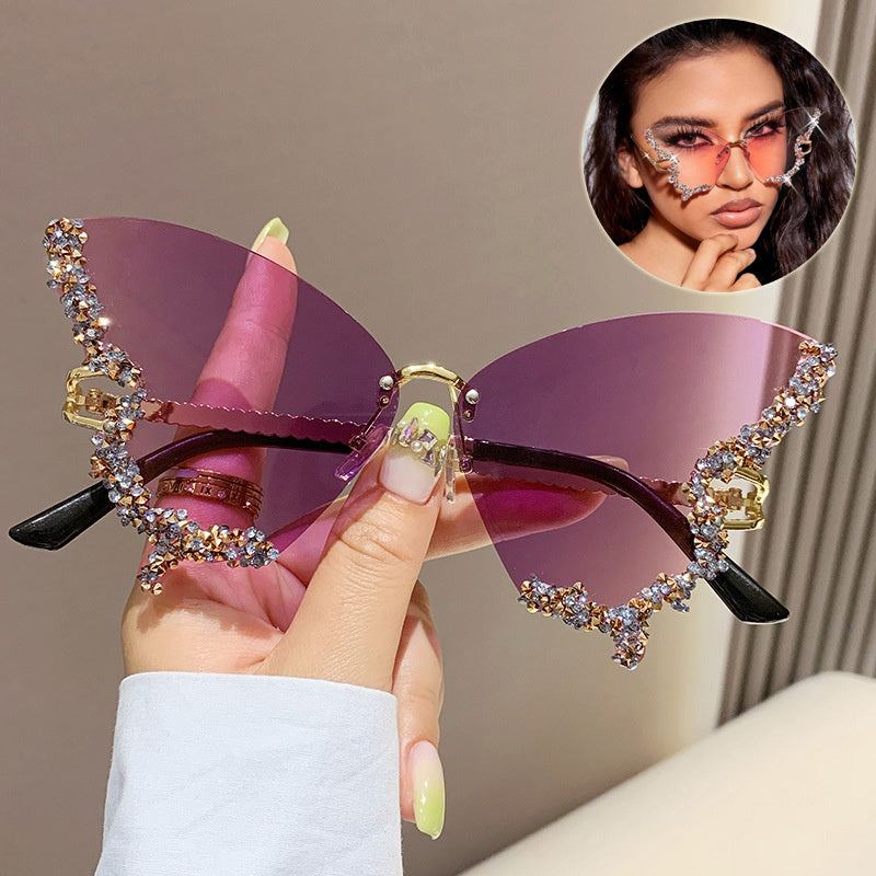 Women Luxury Diamond Butterfly Eyewear