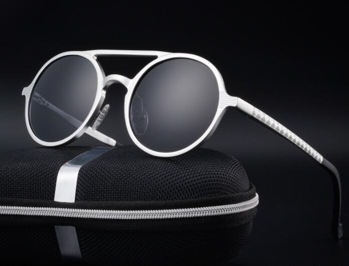 Men Retro Aluminum Round Eyewear