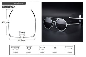 Men Retro Aluminum Round Eyewear