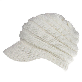 Women Ponytail Beanies Autumn Winter Hat