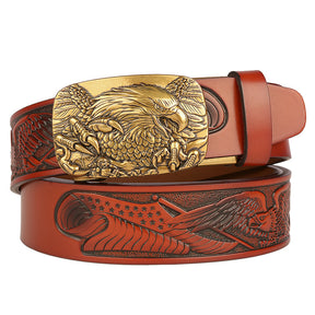 Men's Fashion  Eagle Head Automatic Buckle Belt