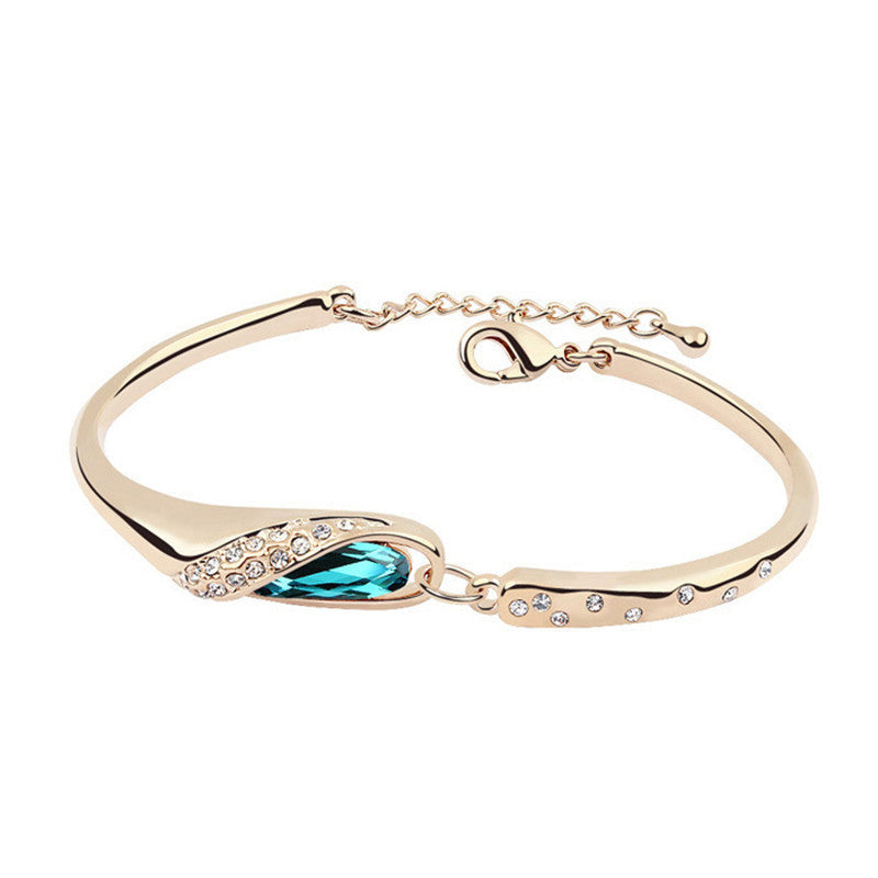Women Fashion  Glass Shoe Crystal Bracelet