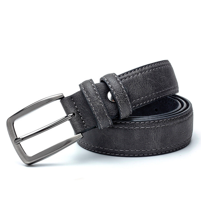 Men Vintage Luxury Split Leather Belt