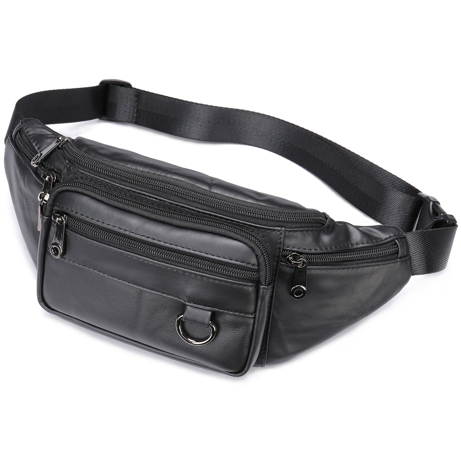 Men's Leather Phone Chest Bag