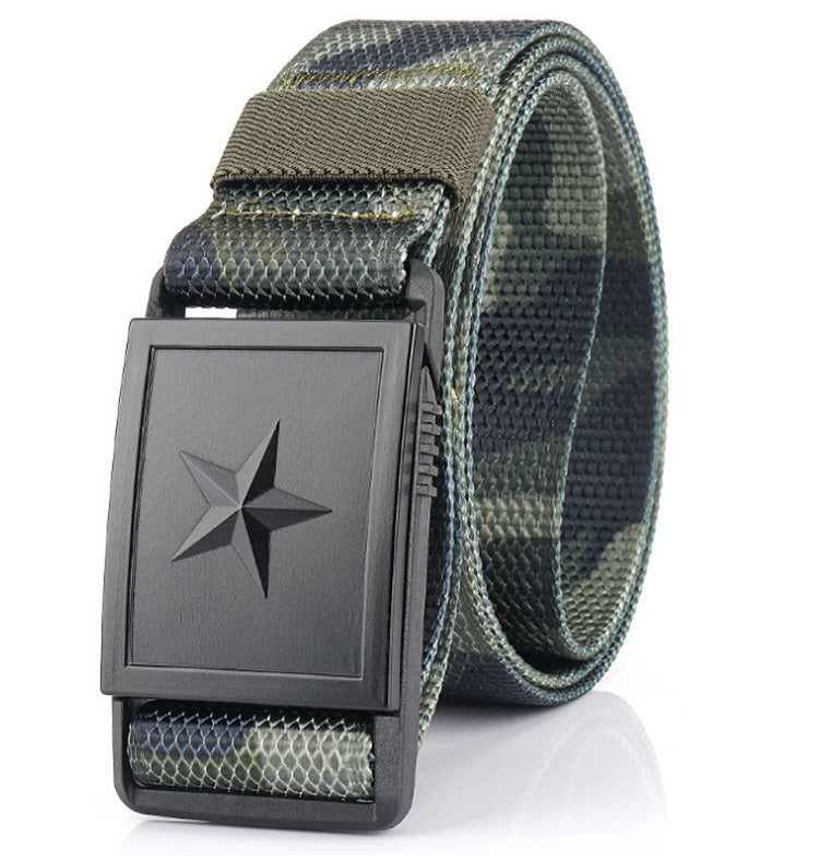 Men's Canvas Magnetic Buckle Belt