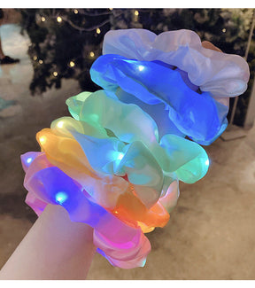 Women LED Luminous Scrunchies Hairband