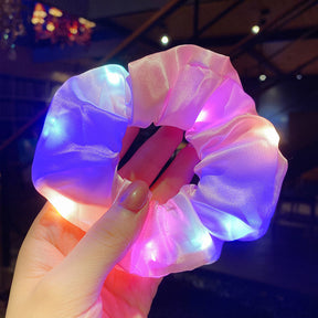 Women LED Luminous Scrunchies Hairband