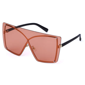 Women Fashion Oversized Rimless Square Sunglasses