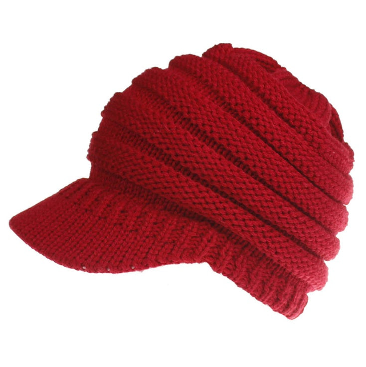 Women Ponytail Beanies Autumn Winter Hat