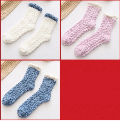 Women Fluffy Autumn Winter Warm Socks