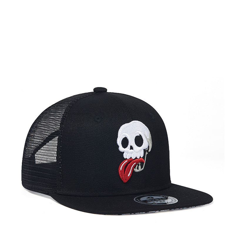 Men Skull Hip Hop Polyester Hat