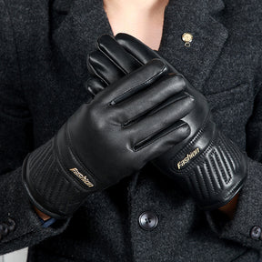 Men winter plus velvet thickening Gloves