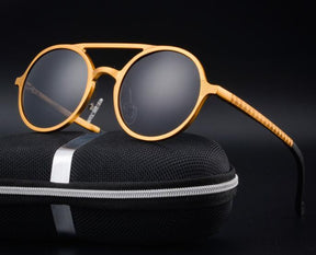 Men Retro Aluminum Round Eyewear