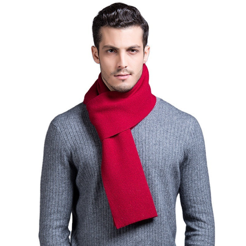 Men's Pure Wool  Knitting Scarf