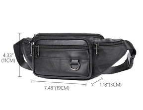 Men's Leather Phone Chest Bag