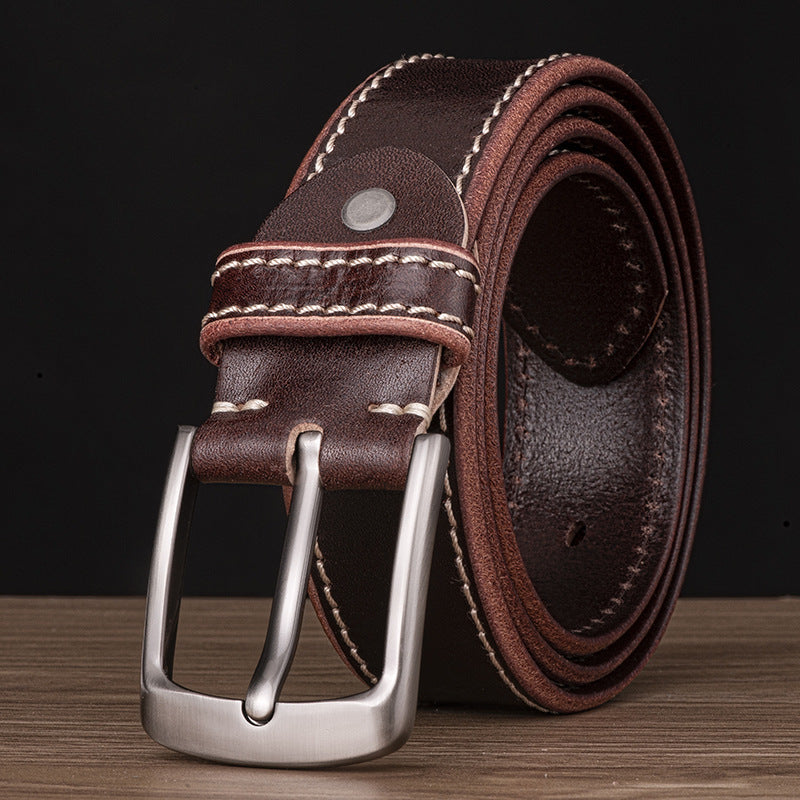 Men Pin Single Prong Buckle Belt