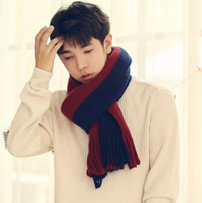 Men Match Colors Fashion Scarves