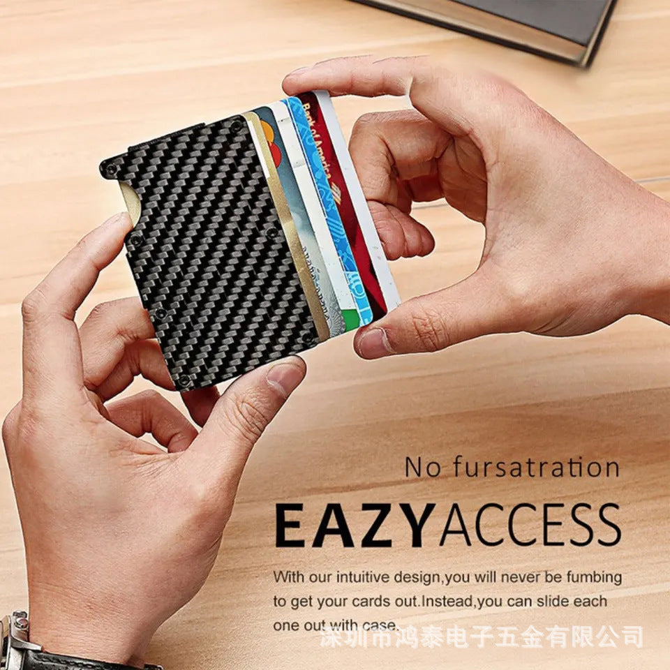 Metal Carbon Fiber Wallet Anti-theft Brush