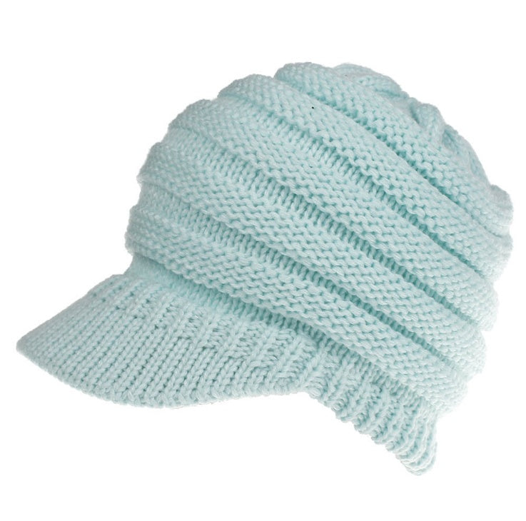 Women Ponytail Beanies Autumn Winter Hat