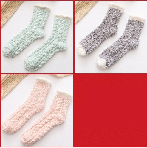 Women Fluffy Autumn Winter Warm Socks