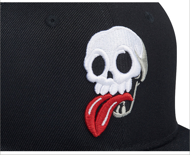Men Skull Hip Hop Polyester Hat