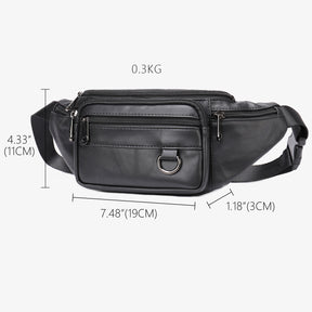 Men's Leather Phone Chest Bag