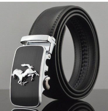 Men Automatic Buckle Leather Belt