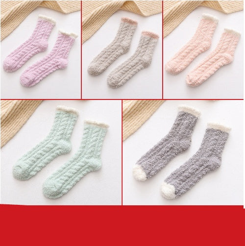 Women Fluffy Autumn Winter Warm Socks