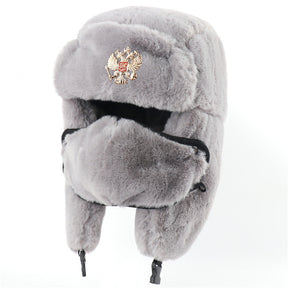 Ushanka Men And Women Imitation Rabbit Fur Outdoor Earmuffs Hat