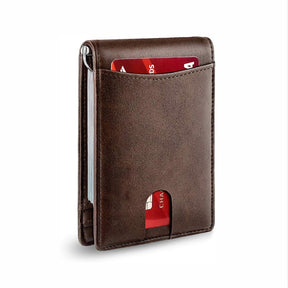 Leather Multifunctional Card Sleeve Microfiber Wear-resistant Rfid Anti-theft Swiping