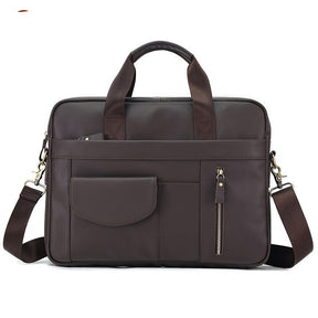 Simple Casual Men's Real-leather Handbag