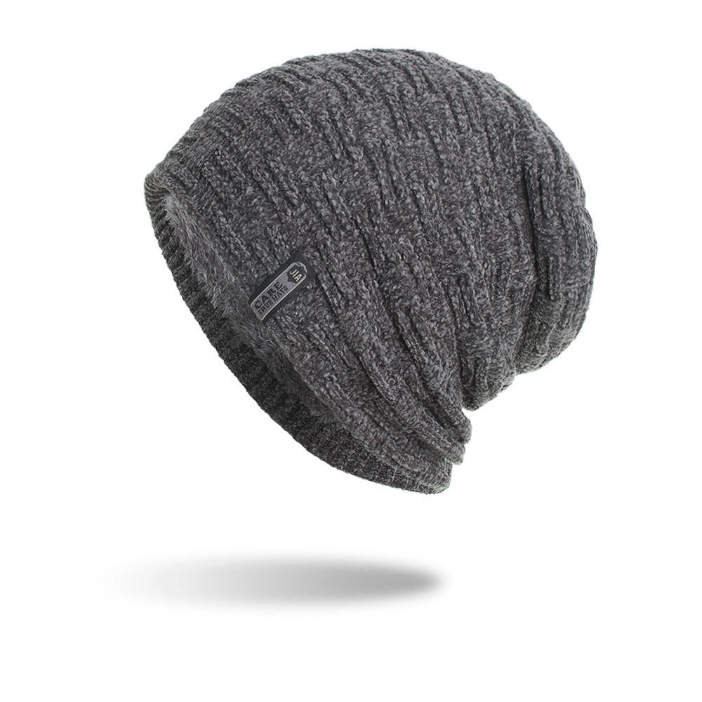 Fleece Horizontal And Vertical Pattern Cloth Hat