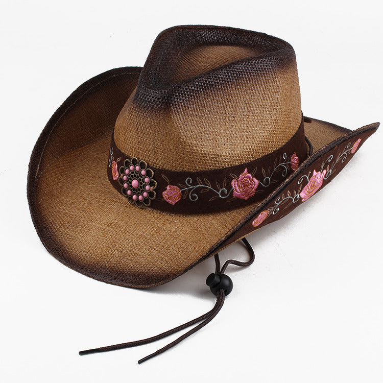 Men Cowboy  Mongolian Leather Hat