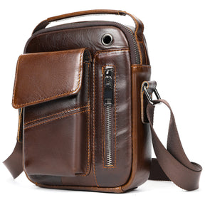 Men's Business Minimalist Leather Crossbody Bag