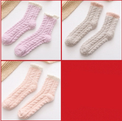 Women Fluffy Autumn Winter Warm Socks