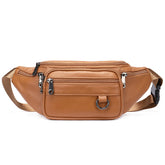 Men's Leather Phone Chest Bag