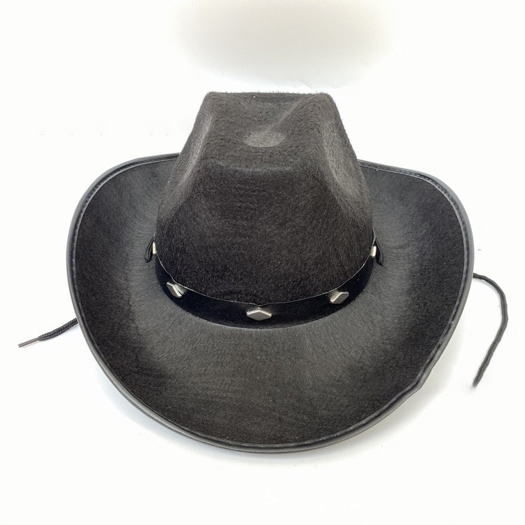 Western Five Nail Cowboy Hat One-time Forming Big Edge Children's Polyester Felt Hat