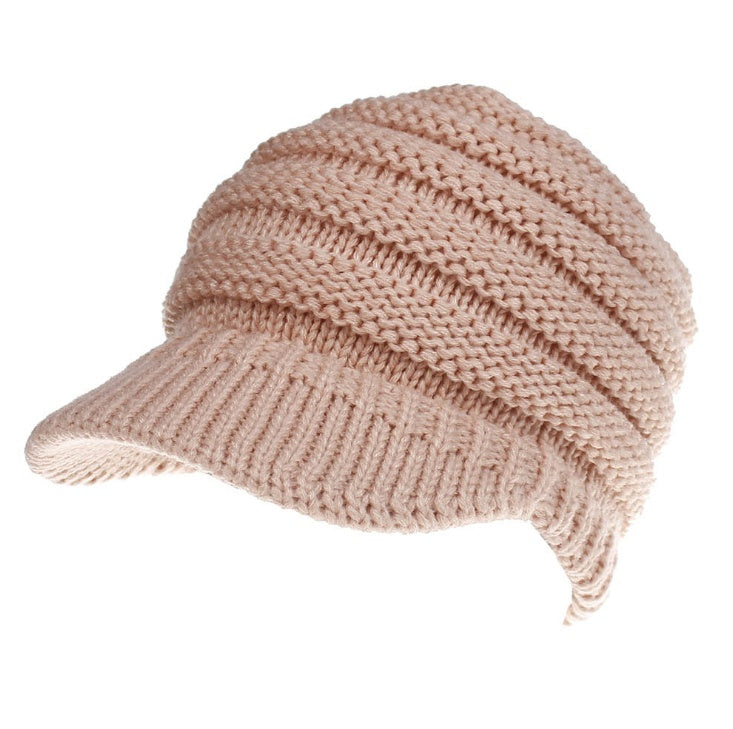 Women Ponytail Beanies Autumn Winter Hat