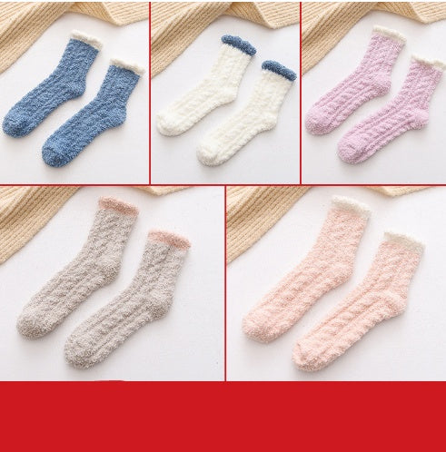 Women Fluffy Autumn Winter Warm Socks