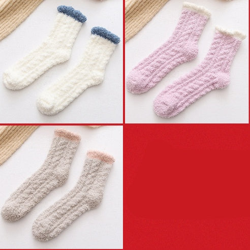 Women Fluffy Autumn Winter Warm Socks