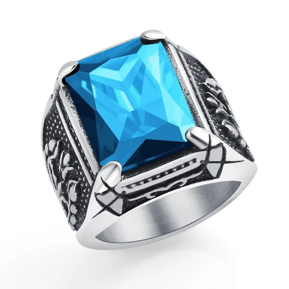 Men's  Stainless Steel Stone Fashion Ring