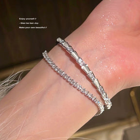 Fritillary Snake-Shaped Bracelet Flash Diamond Texture Bracelet